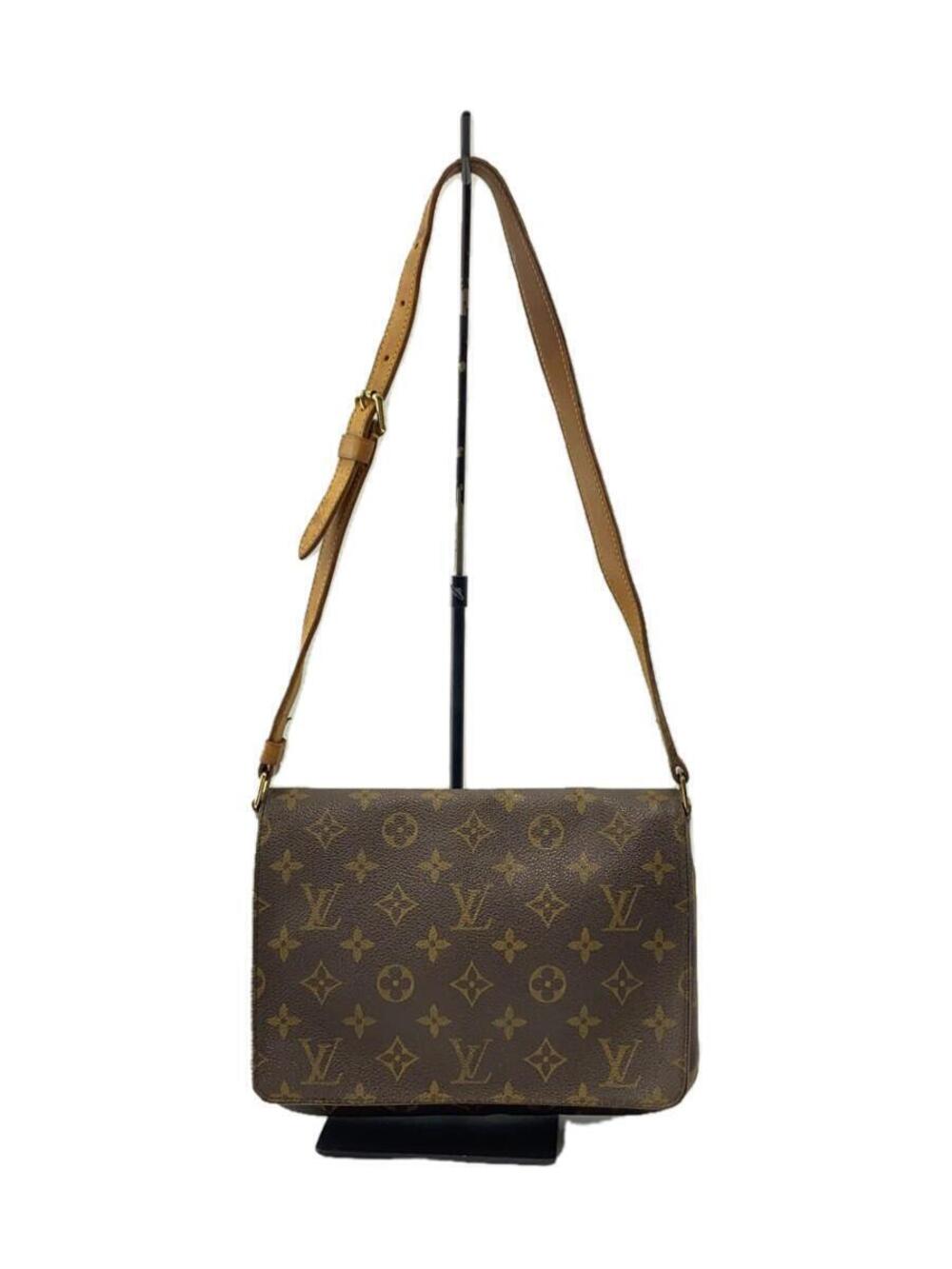 LOUIS VUITTON Musette Tango Monogram Canvas Short Shoulder Bag Brown